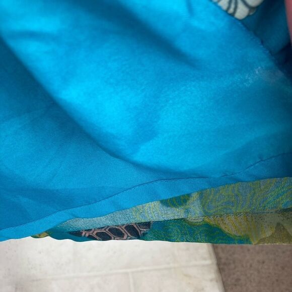 Original Anthony VTG Asian floral print and butterfly sleeved open kimono lined - Picture 8 of 12